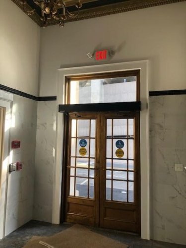 Interior of front door