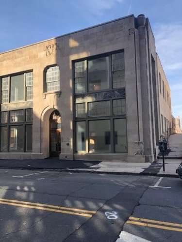 front northeast corner of building