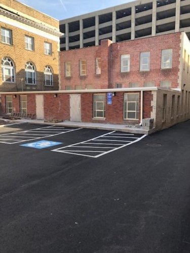 rear of building at slight angle