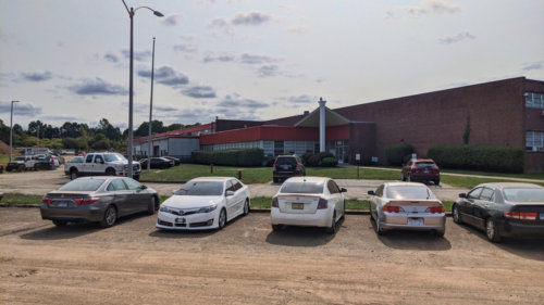 Parking and main entrance